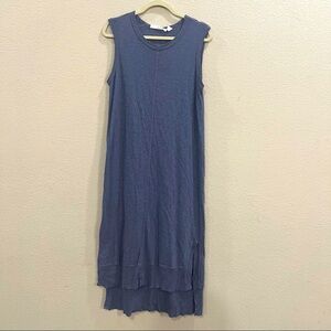 Wilt Shell Cotton Slub Front Seam Hi-low Maxi Muscle Tank Dress Sz M Minimalist